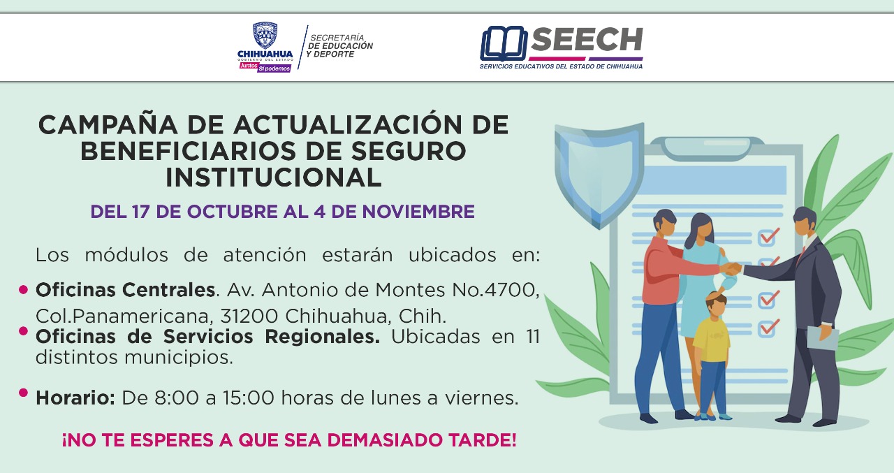 CAMPAÑA DE ACTUALIZACIÓN DE BENEFICIARIOS DE SEGURO INSTITUCIONAL