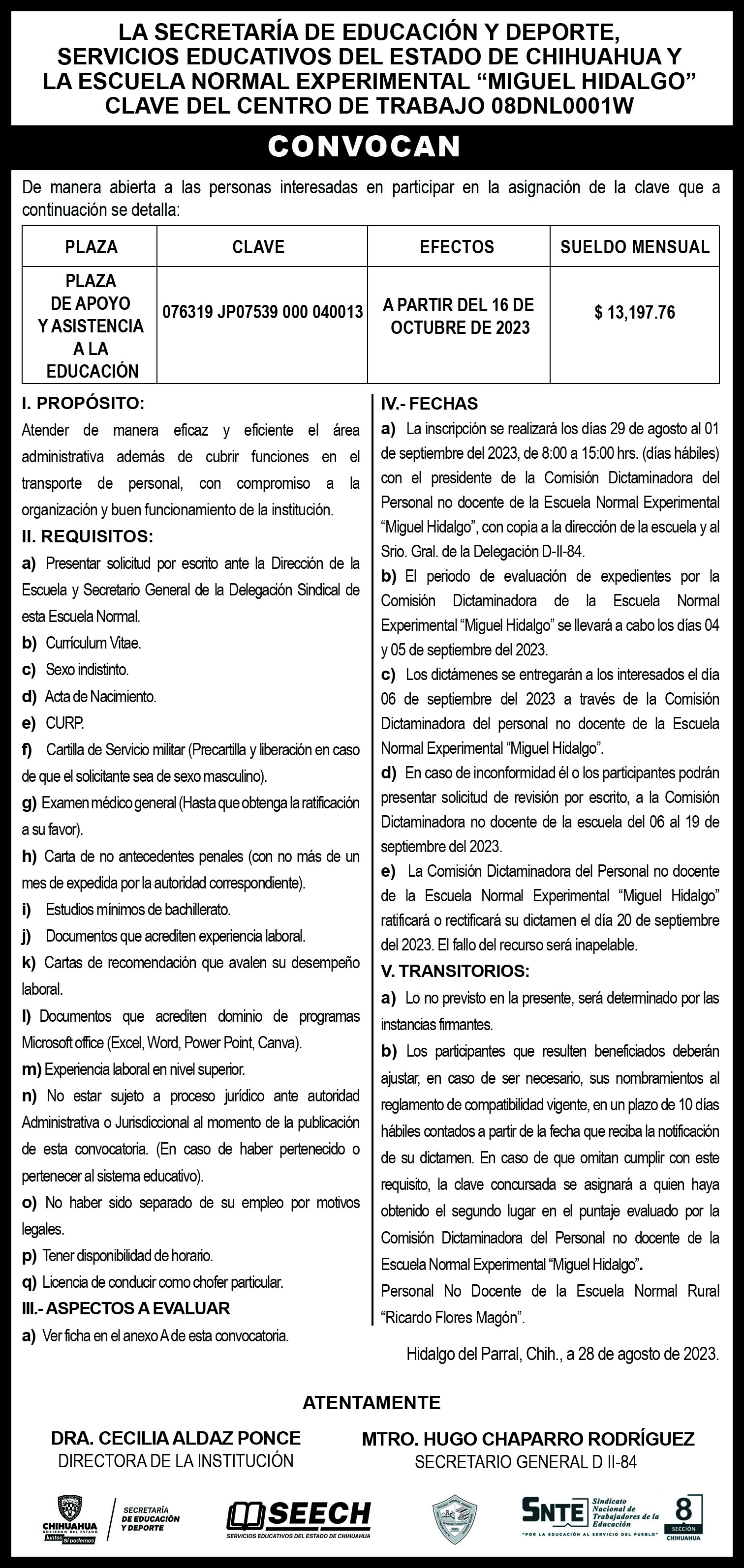 CONVOCATORIA 