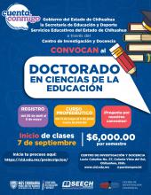 El Centro de Investigación y Docencia (CID) anunció la convocatoria de ingreso al programa de Doctorado en Ciencias de la Educación, Generación 2026-2029.